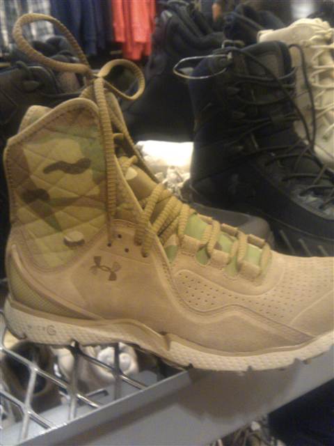 under armour camo boots with pink
